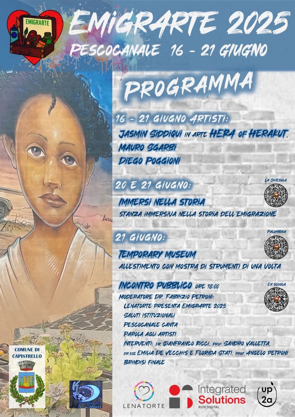 Pescocanale si colora con l'edizione 2025 del festival di Street Art EmigrArte!